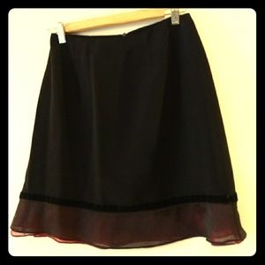 Nanette Lepore black and red skirt size 6